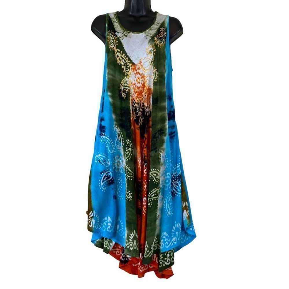 NF Tie-dyed MIDI Sun Dress